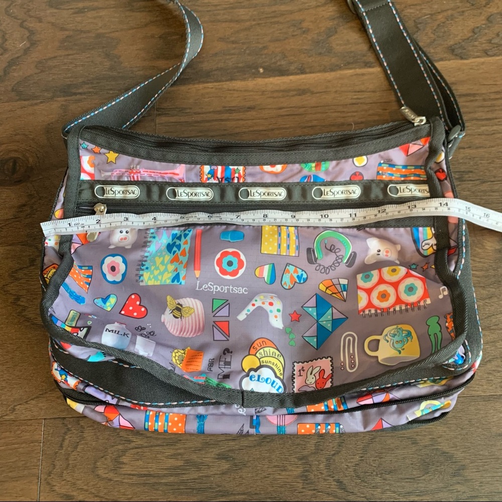 Lesportsac School Themed Crossbody Messenger Bag Purse Gem